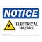 Signmission OSHA Notice Sign, 7" Height, 10" Width, Rigid Plastic, Electrical Hazard Sign With Symbol, Landscape OS-NS-P-710-L-11651 - alternate 1